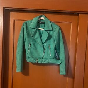 Zara Green Bomber Jacket for Women